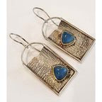Sterling Silver Large Aquamarine Drop Earrings