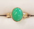 9ct Gold Bezel Set Chrysoprase / Australian Jade Ring