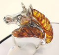 Sterling Silver Amber Unicorn Ring
