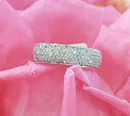 10ct White Gold Pave Set Diamond Ring