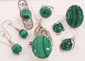 Assorted Sterling Silver Malachite Jewellery