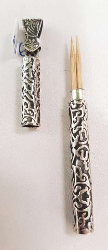 Sterling Silver Toothpick Holder /  Case -  New