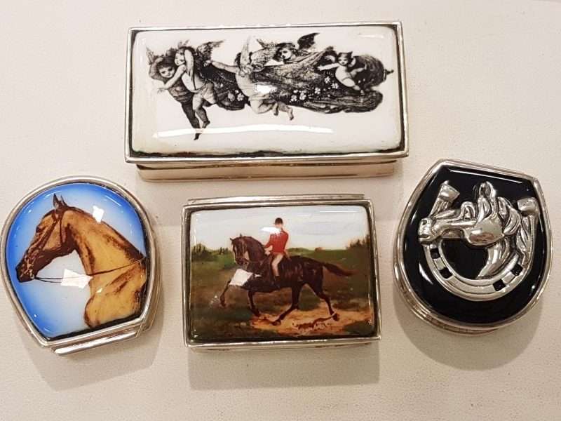 Sterling Silver and Enamel Pillboxes - Assorted - New