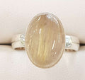 Sterling Silver Oval Rutilated Quartz Ring