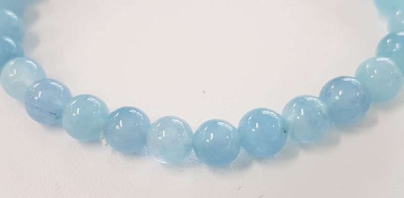 Natural Aquamarine Bead Bracelet