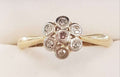18ct Yellow Gold Diamond Daisy / Flower Ring
