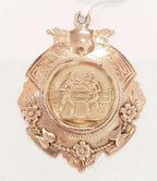 9ct Rose Gold Large "1921 Light Weight Contest" Boxing Medallion Fob Pendant