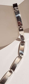 Sterling Silver Rectangular Link Bracelet