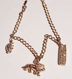 9ct Yellow Gold Charm Bracelet - 3 Charms