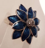 Sterling Silver, Marcasite and Enamel  Flower Ring - Sold Individually