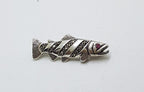Sterling Silver Marcasite &amp; Ruby Fish Brooch