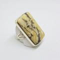 Sterling Silver Large Rectangular Leopold Feldspar Ring