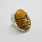 Sterling Silver Large Oval Mookaite Ring