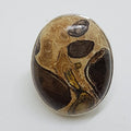 Sterling Silver Large Oval Peanut Wood Jasper Ring