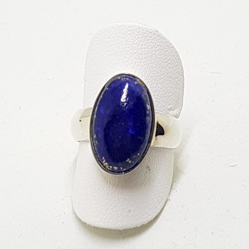 Sterling Silver Oval Lapis Lazuli Ring