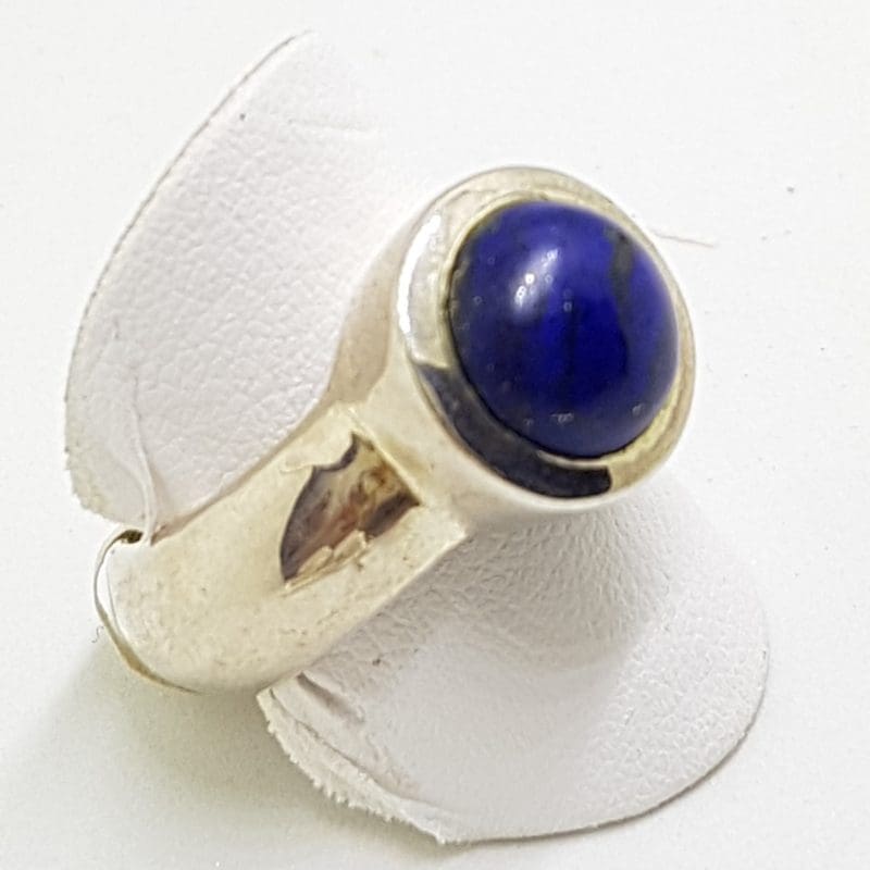 Sterling Silver Heavy Lapis Lazuli Ring