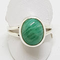 Sterling Silver Oval Amazonite Ring
