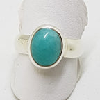 Sterling Silver Oval Amazonite Ring