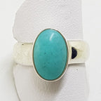 Sterling Silver Oval Amazonite Ring