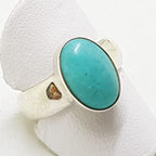 Sterling Silver Oval Amazonite Ring