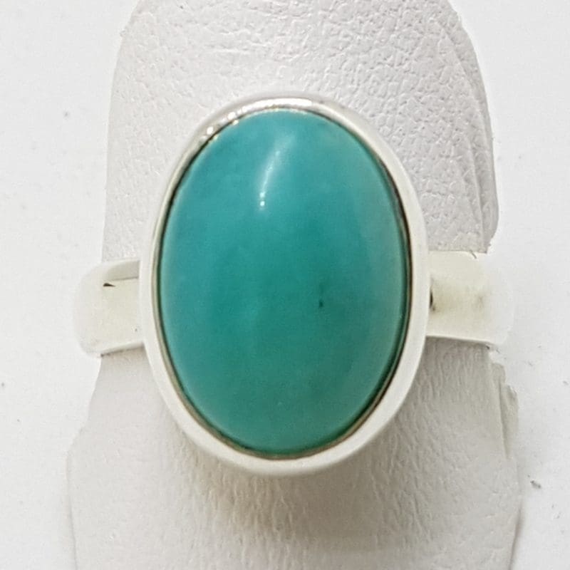 Sterling Silver Oval Amazonite Ring