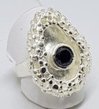 Sterling Silver Onyx Large Unusual Ring