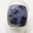 Sterling Silver Large Square Dendritic Agate Ring