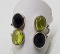 Sterling Silver Onyx and Peridot Ring