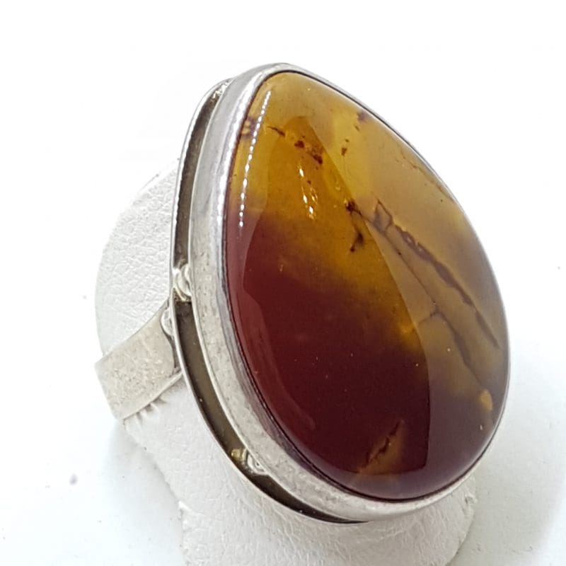 Sterling Silver Large Mookaite Teardrop Shape Ring