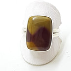 Sterling Silver Rectangular Mookaite Ring
