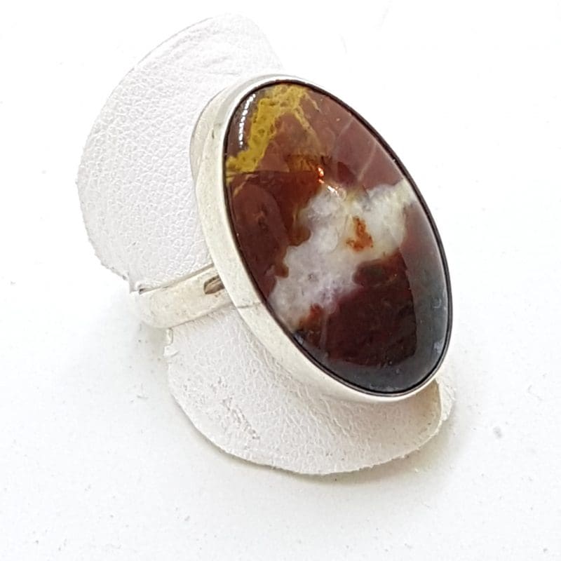 Sterling Silver Large Mookaite Oval Ring