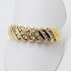 9ct Yellow Gold Diamond Channel Set Ring