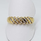 9ct Yellow Gold Diamond Channel Set Ring