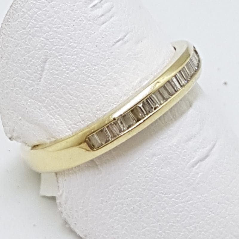 9ct Yellow Gold Diamond Chanel Set Wedding / Eternity Ring