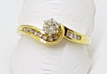 18ct Yellow Gold Diamond Twist Engagement Ring