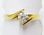 18ct Yellow Gold Round Solitaire Diamond Ring