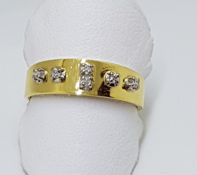 18ct Gold Diamond Wedding Band Ring