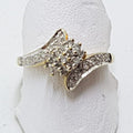 9ct Yellow Gold Diamond Cluster Ring