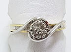 10ct Yellow Gold & White Gold Diamond Engagement Ring