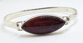 Sterling Silver Heavy Bangle with Elongated Pietersite