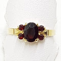 9ct Yellow Gold Bohemian Garnet Ring