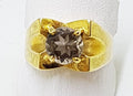 9ct Yellow Gold Round Smokey Quartz Ring