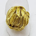 9ct Yellow Gold Large Ornate Leaf Motif Ring