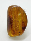 Sterling Silver Chunky Natural Amber Ring