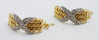 14ct Yellow Gold Diamond Half Hoop Earrings