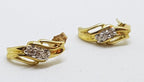 10ct Yellow Gold Diamond Ornate Studs / Earrings
