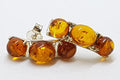 Sterling Silver Natural Amber Stud Earrings