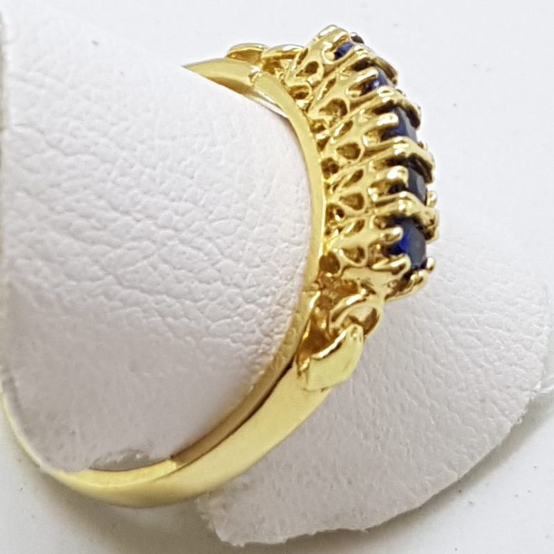 9ct Yellow Gold Natural Sapphire Eternity Ring