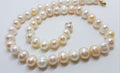 9ct Yellow Gold Clasp on Multi-Colour Pearl Necklace / Chain