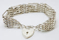 Sterling Silver Wide Gatelink Padlock Bracelet